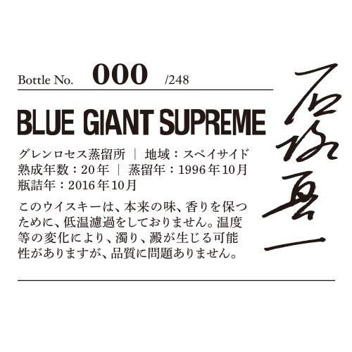 WHISKY MEW | BLUE GIANT SUPREMEラベルグレンロセス1996